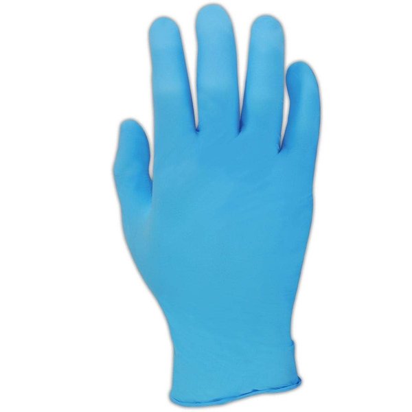 Showa Disposable Gloves, 4 mil Palm, Nitrile, Powder-Free, XL, 100 PK, Blue 7500PF-XL